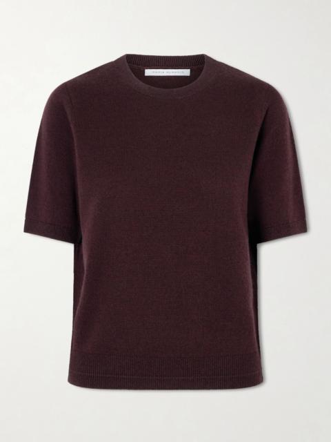 MARIA McMANUS Cashmere and cotton-blend sweater Plum
