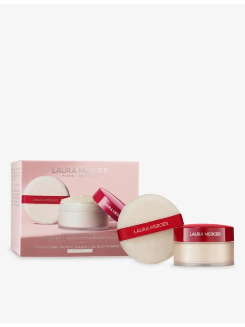 Laura Mercier The Finishing Touch Translucent Loose Setting Powder & Puff Gift Set Worth £55