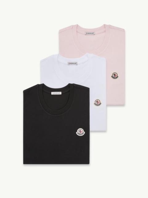 Moncler Logo Patch Cotton T-Shirt (Pack of Three)
