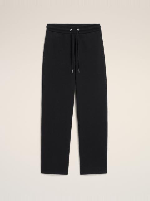 AMI Paris BLACK COTTON TRACK PANTS WITH AMI DE COEUR