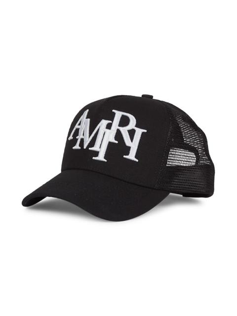AMIRI Staggered Logo Trucker Black