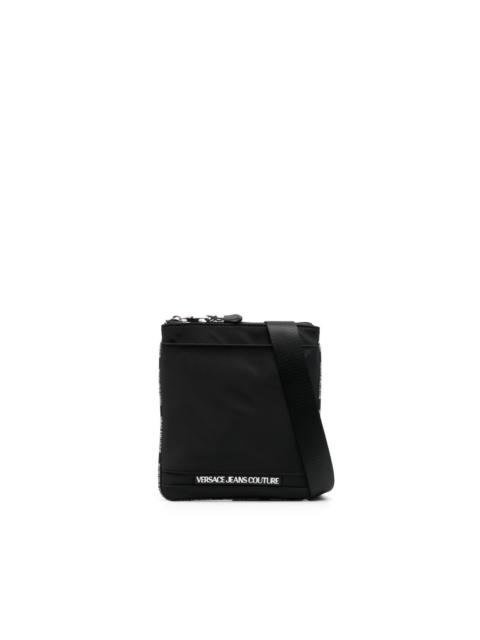 logo-embossed messenger bag