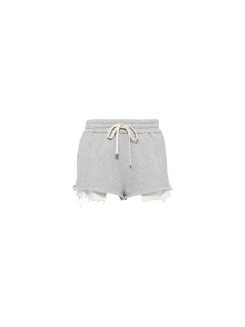 Miu Miu Embroidered cotton shorts