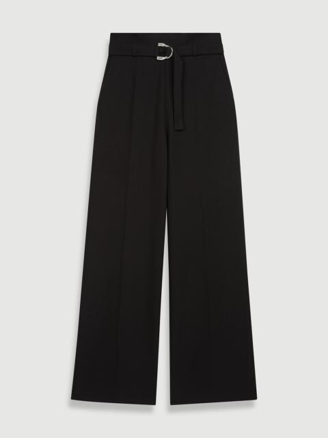 maje Wide belted trousers