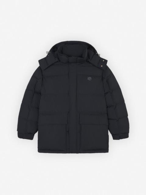 HOODED PUFFER IN NYLON WITH BOLD FOX HEAD PATCH