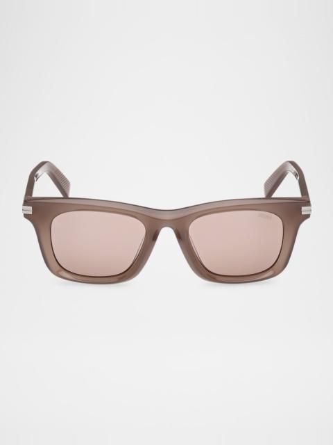ZEGNA Men's Acetate Round Sunglasses
