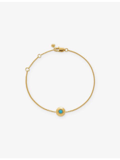 MONICA VINADER December Birthstone 18ct Gold Vermeil-Plated Sterling Silver and Turquoise Bracelet