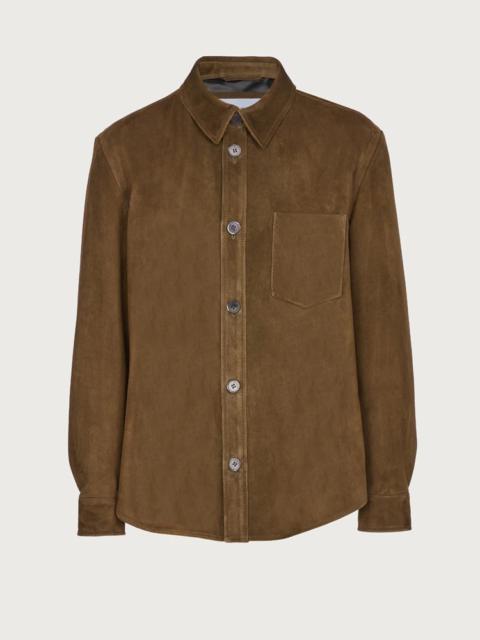 FERRAGAMO OVERSIZED SUEDE SHIRT