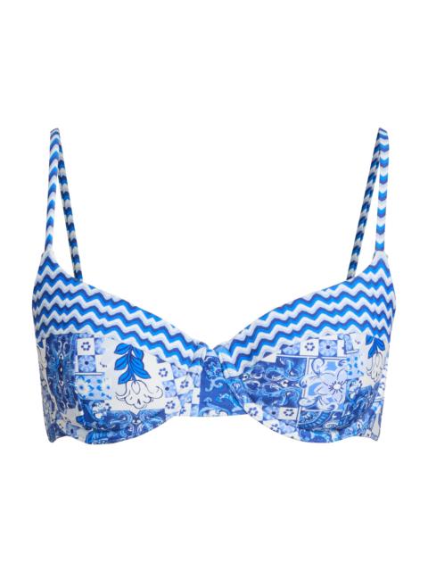 RAMY BROOK Women's Mona Printed Bikini Top - Ocean Combo