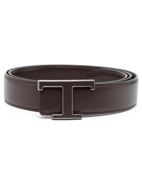 Tod's logo-buckle leather belt