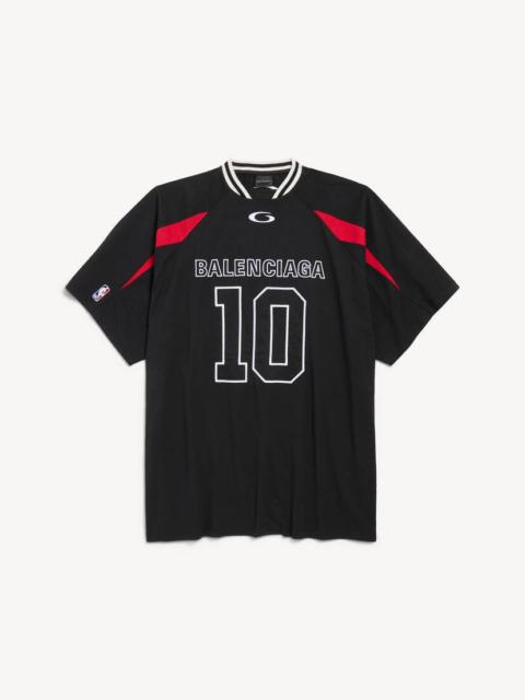 BALENCIAGA Men's Balenciaga | Nba Collaboration Oversized T-shirt in Black/multicolor