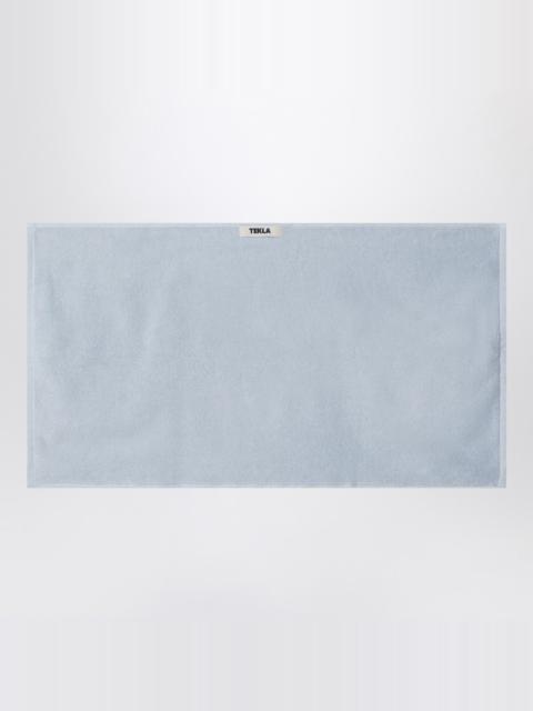 Striped light blue bath towel 50x90 cm