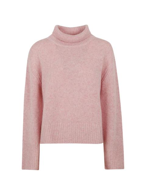 LISA YANG roll-neck ribbed-trim sweater