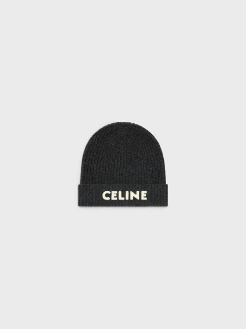 CELINE celine beanie in ribbed wool