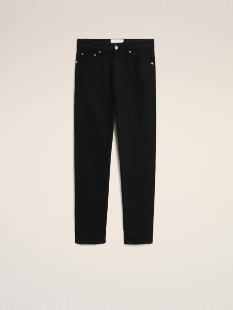 AMI Paris BLACK TAPERED-FIT COTTON JEANS