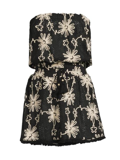 RAMY BROOK Women's Lauryn Floral Strapless Minidress - Black Embroidered