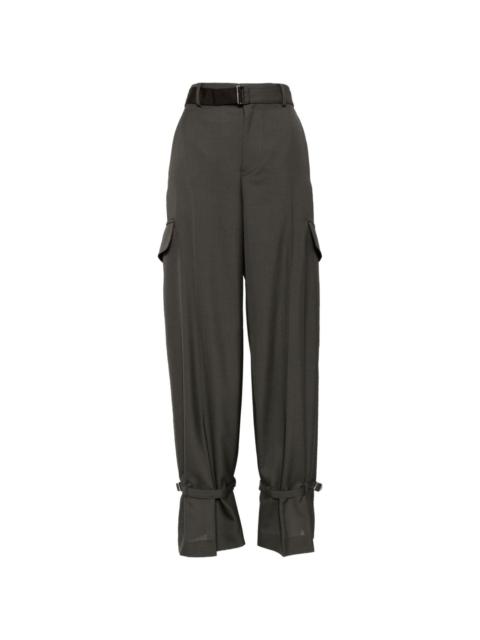 sacai belted track pants