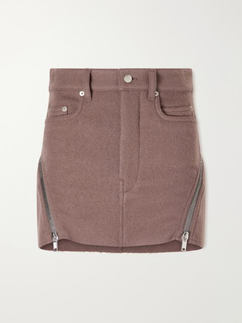 Rick Owens Bolan Banana Virgin Wool Mini Skirt