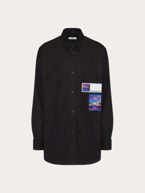 Valentino COTTON SHIRT WITH BROCADE PATCH