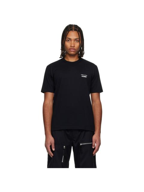 Comme des Garçons Homme Black Cotton Jersey Garment Print T-shirt