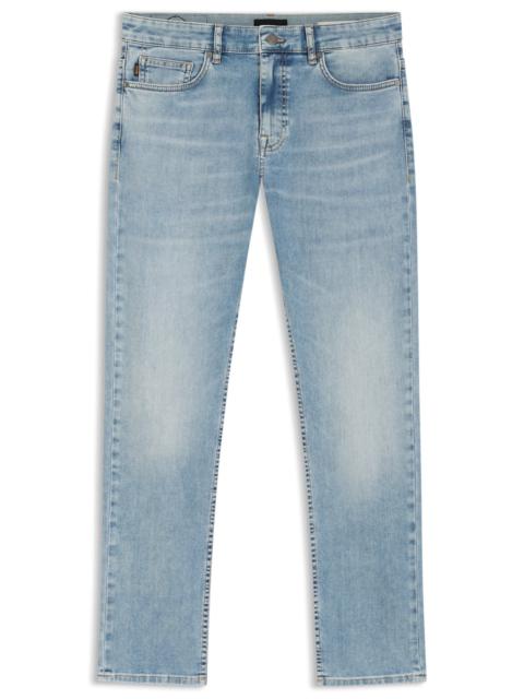 BOSS DELAWARE SLIM-FIT JEANS IN BLUE SOFT-MOTION DENIM