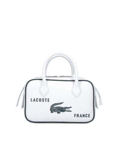 LACOSTE logo print tote bag