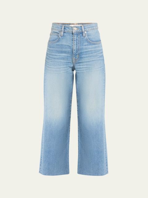 SLVRLAKE Grace Wide Ankle Jeans with Raw Hem