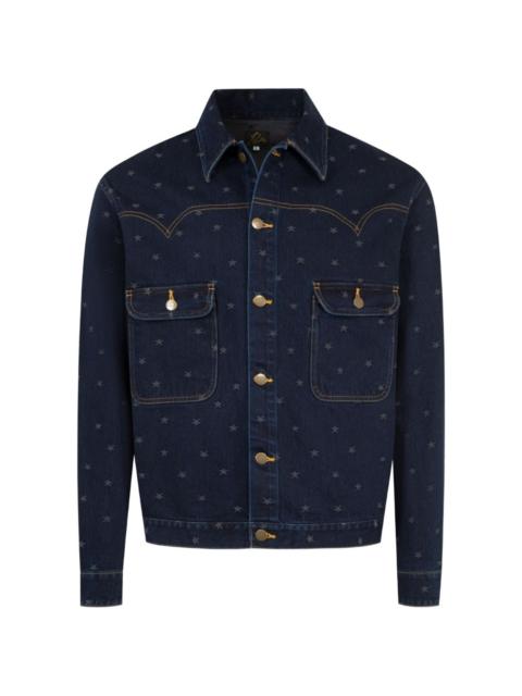 NEEDLES star-jacquard denim jacket