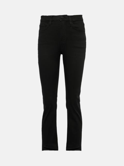High-rise cropped flared jeans