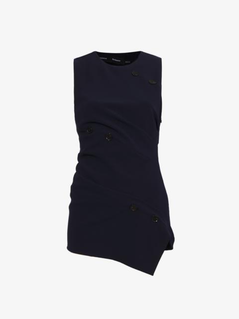 Proenza Schouler Matte Viscose Crepe Spiral Top