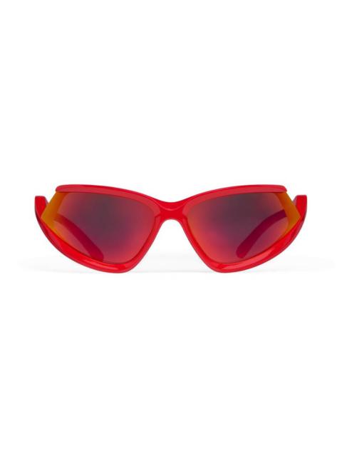 BALENCIAGA Side Xpander Cat Sunglasses  in Red
