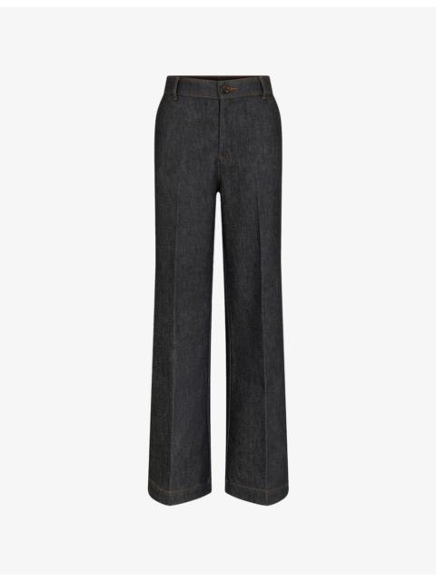 soeur California Wide-Leg Stretch-Denim Jeans