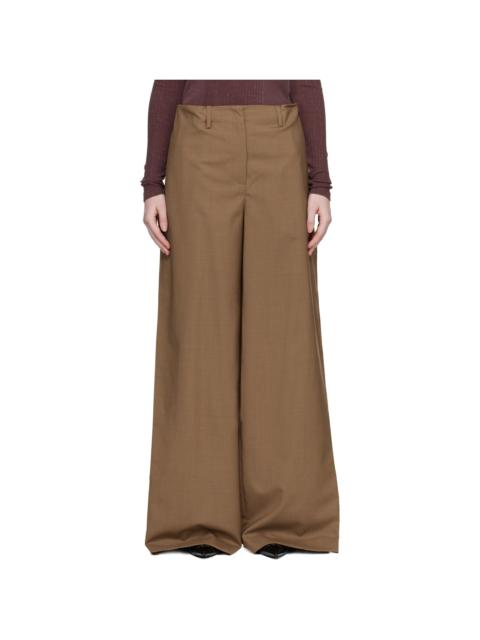 MUGLER Brown Super Fine Mela Trousers
