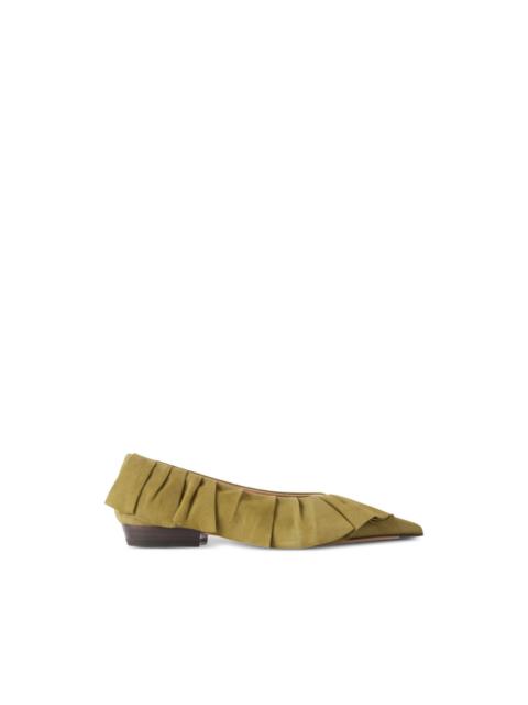 JW Anderson ruffled pointed-toe flat pumps
