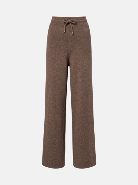 AGNONA Cashmere, wool, and silk wide-leg pants