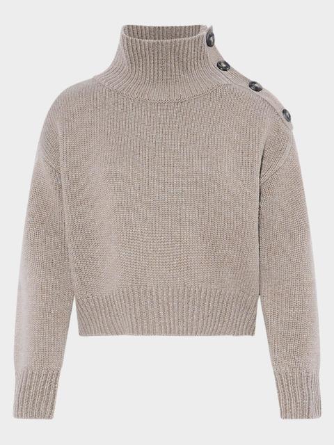 Yves Salomon Buttoned Wool-Cashmere Sweater