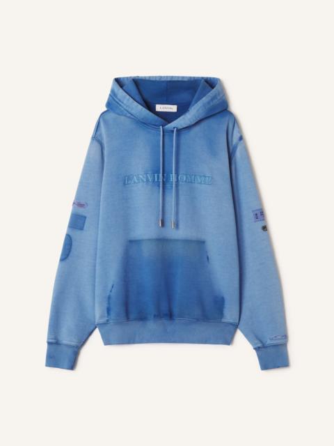 Lanvin CENTENARY WORN EFFECT HOODIE