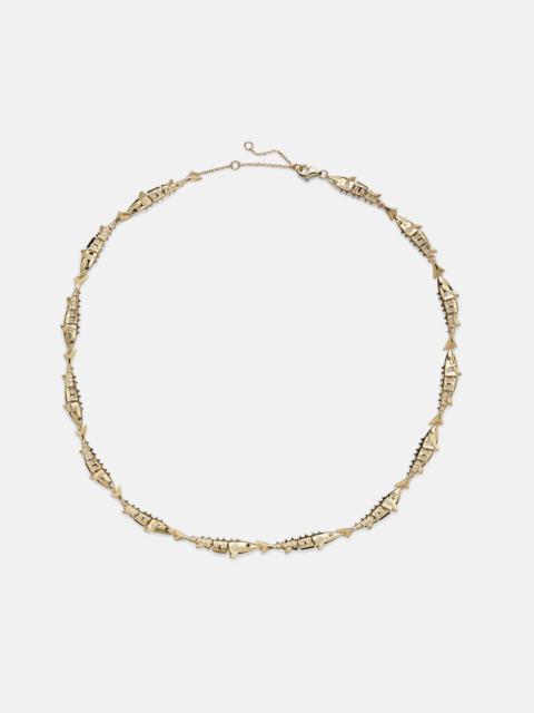 Yvonne Léon Marlin 9kt gold necklace with diamonds