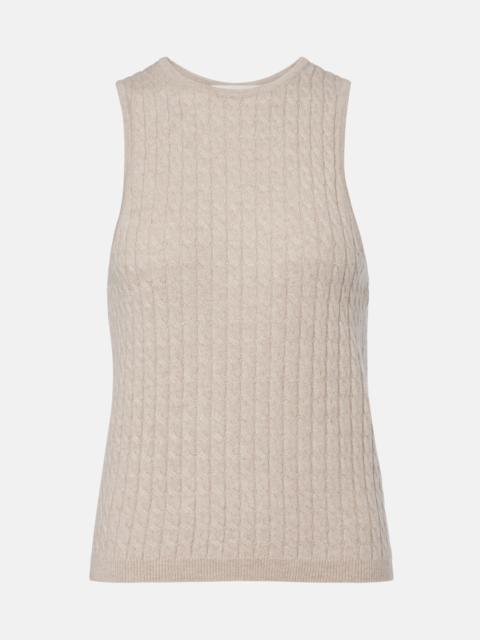 LISA YANG Iora cable-knit cashmere tank top