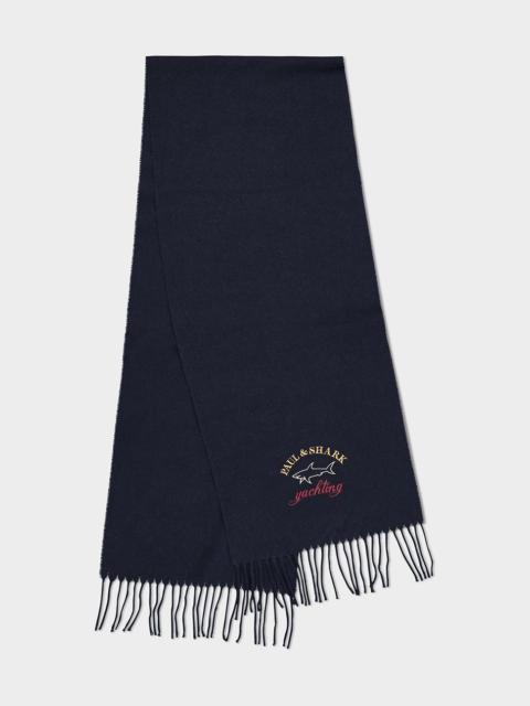 Paul & Shark Wool scarf with embroidered Logo