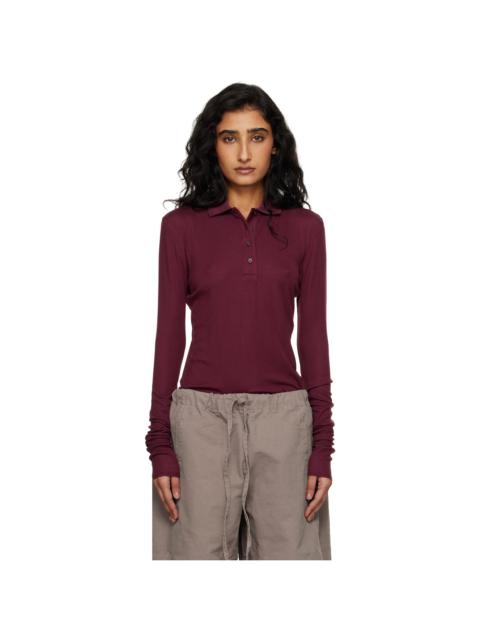 entire studios Burgundy LS Polo