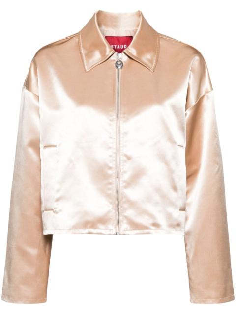 STAUD Lennox satin-finish jacket