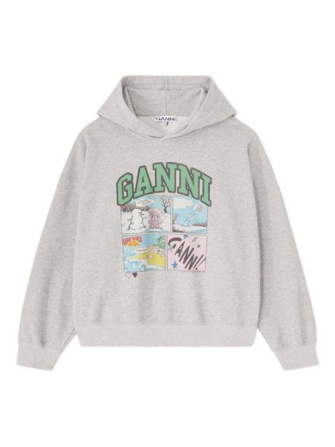 graphic-print hoodie
