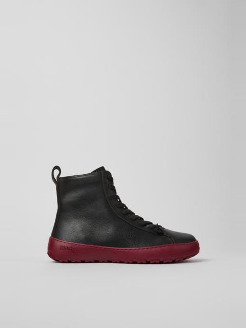 CAMPER Peu Serra Gray Regenerative Leather Ankle Boots for Women.