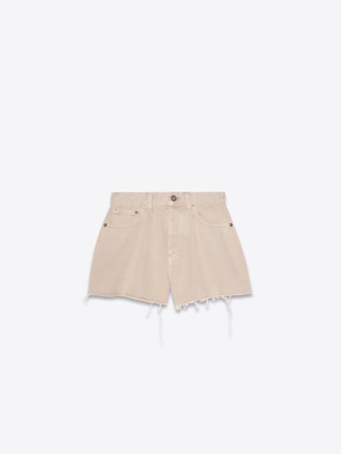 SAINT LAURENT vintage shorts in sand denim