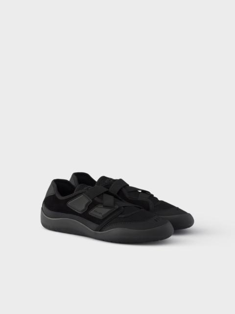 Prada Speedrock technical mesh and leather sneakers