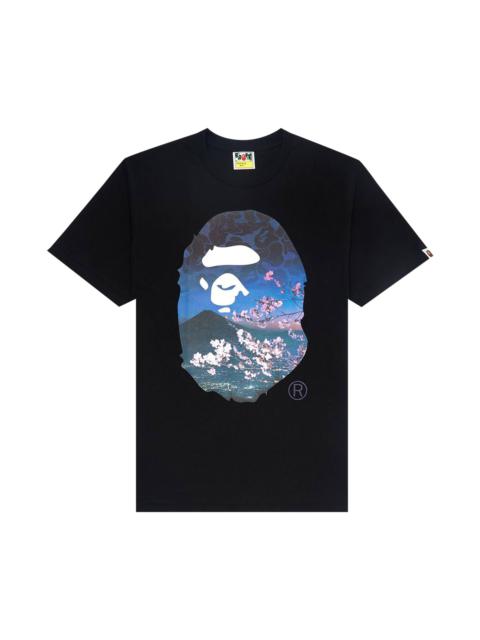 BAPE Sakura Photo Ape Head Tee 'Black'