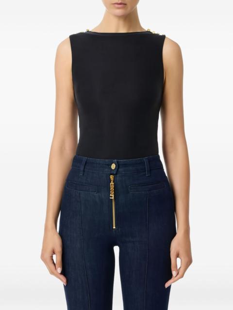 ELISABETTA FRANCHI ribbed decorative-buttons tank top
