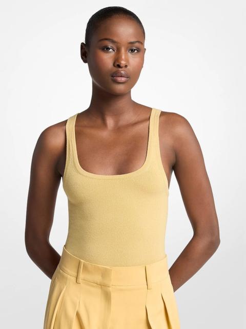 MICHAEL KORS COLLECTION Stretch Cashmere Blend Bodysuit