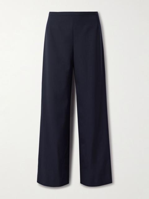 The Row Roger wool-gabardine wide-leg pants Navy